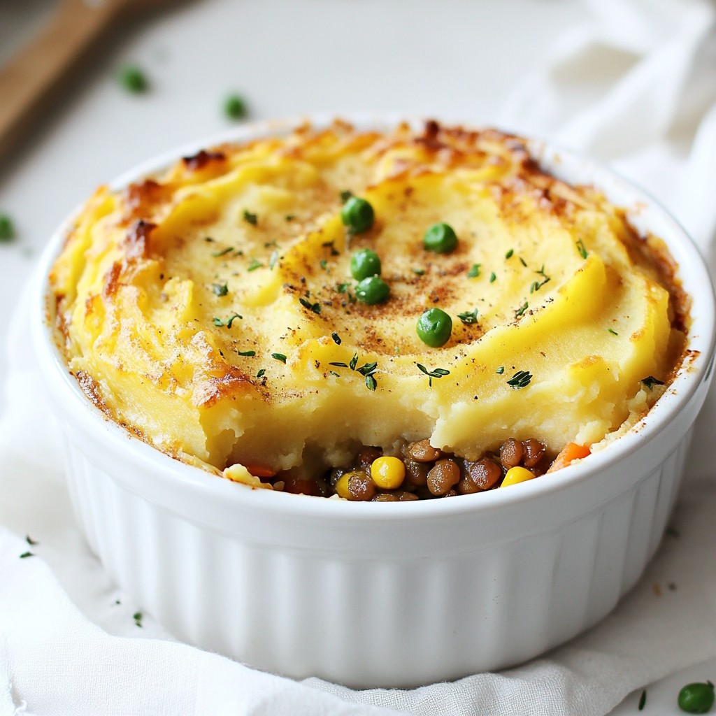 Vegan Lentil Shepherd's Pie Comfort Food Delight