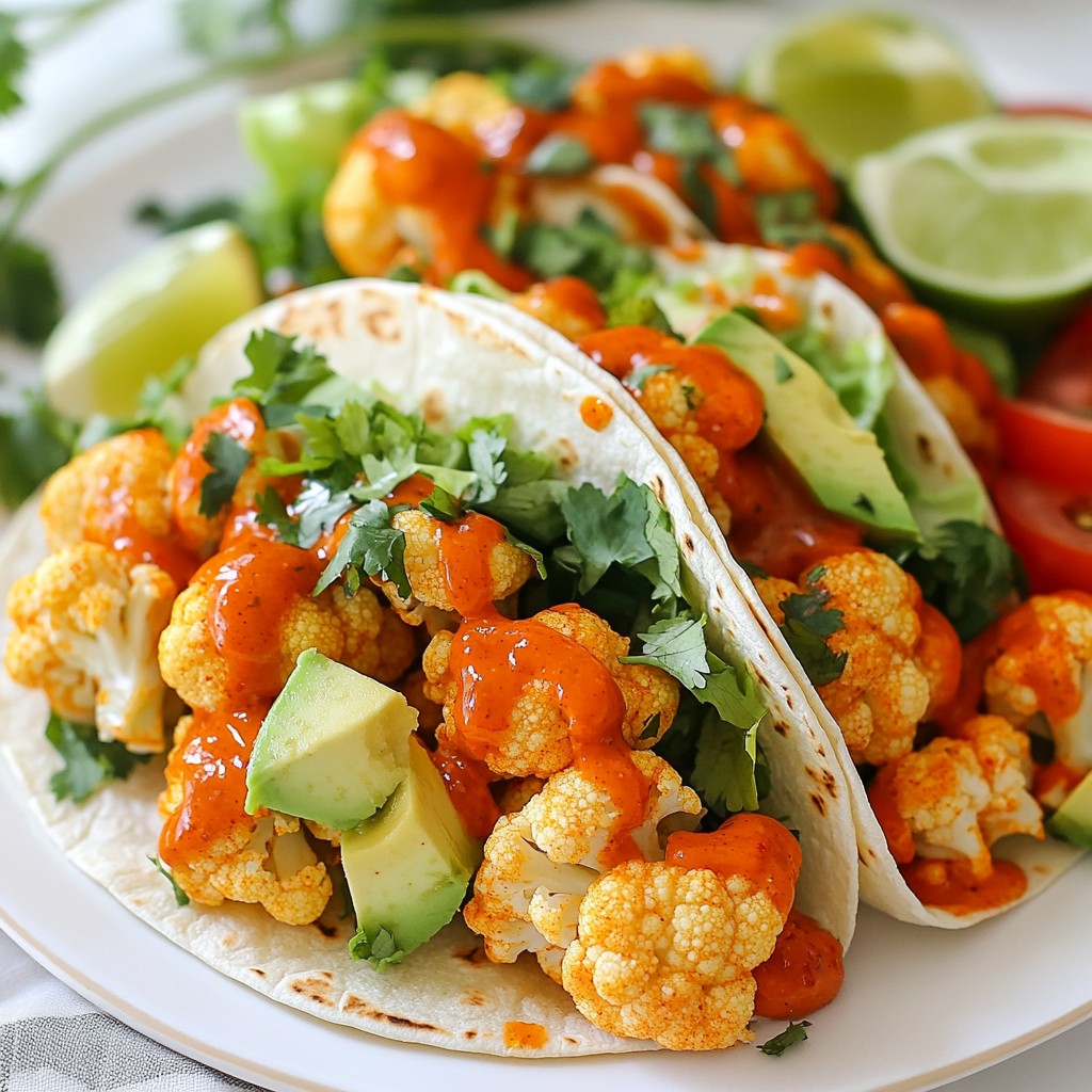 Air Fryer Buffalo Cauliflower Tacos Easy and Tasty Meal