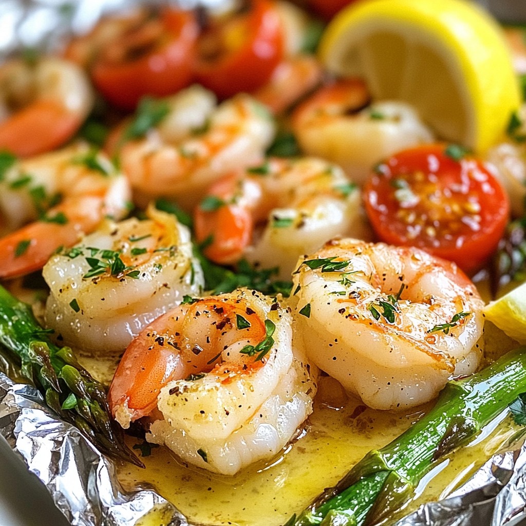 Lemon Garlic Butter Shrimp Foil Packs Easy and Delicious