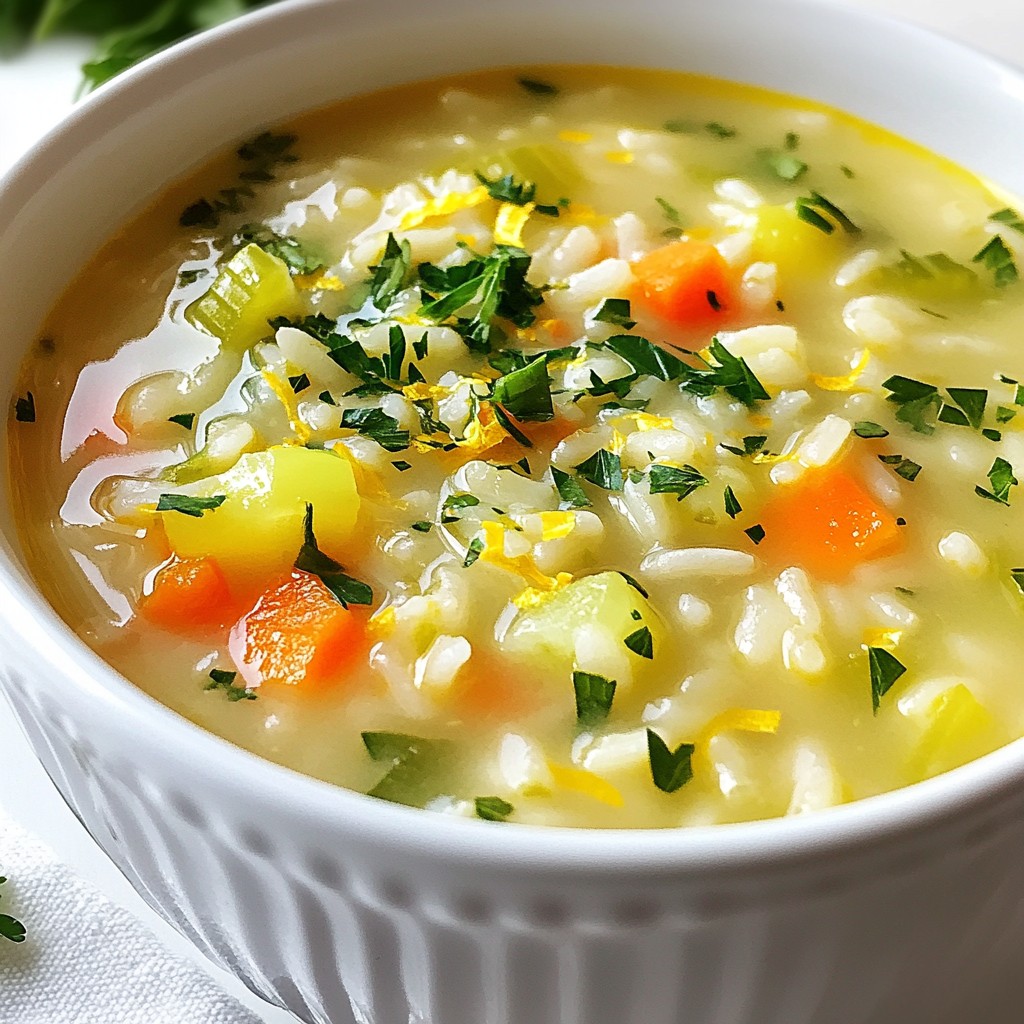 Greek Lemon Rice Soup Flavorful and Easy Recipe