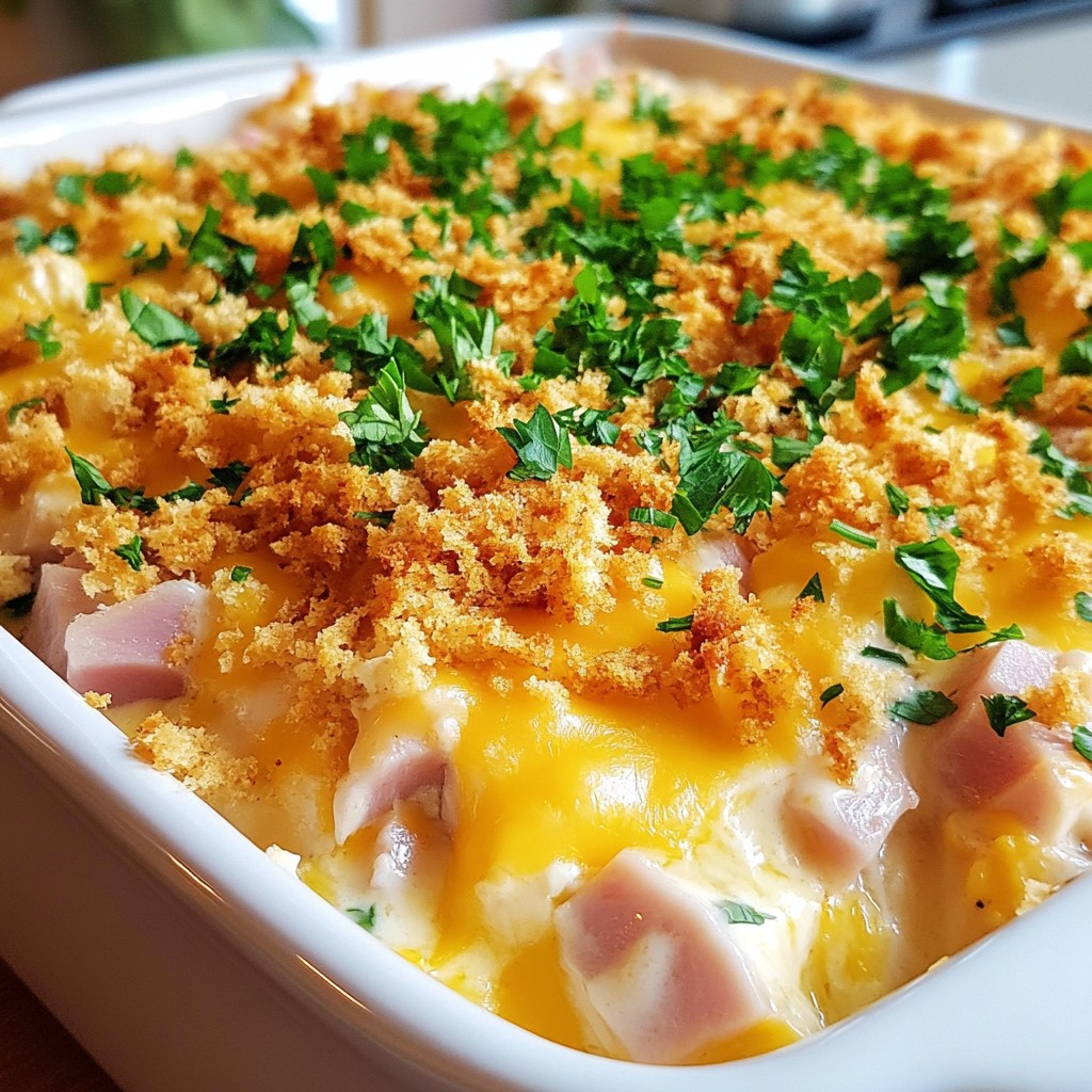 Creamy Chicken Cordon Bleu Casserole Tasty Meal