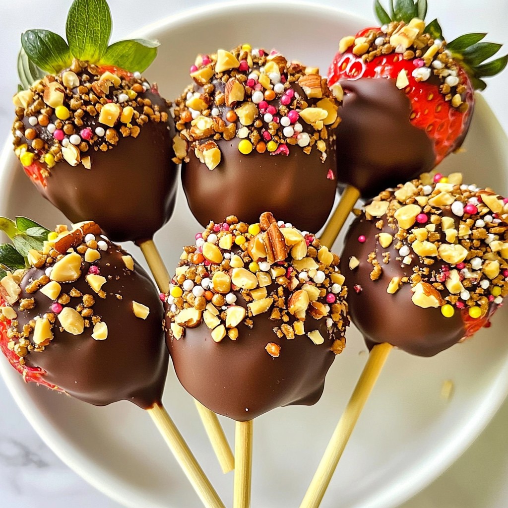 Chocolate Dipped Strawberry Pops Easy and Fun Treat