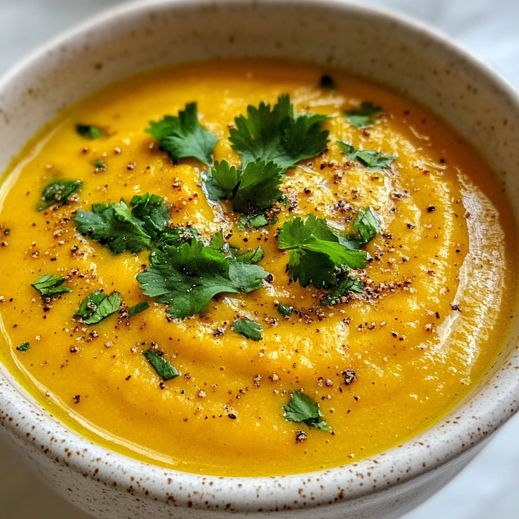 Carrot Ginger Turmeric Soup Healthy and Flavorful Recipe