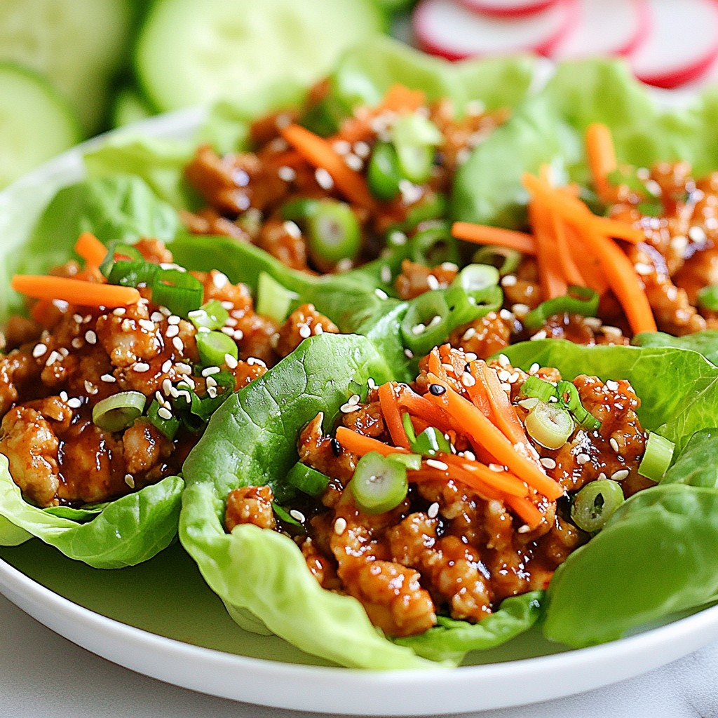 Spicy Korean Chicken Lettuce Wraps Easy and Flavorful Meal