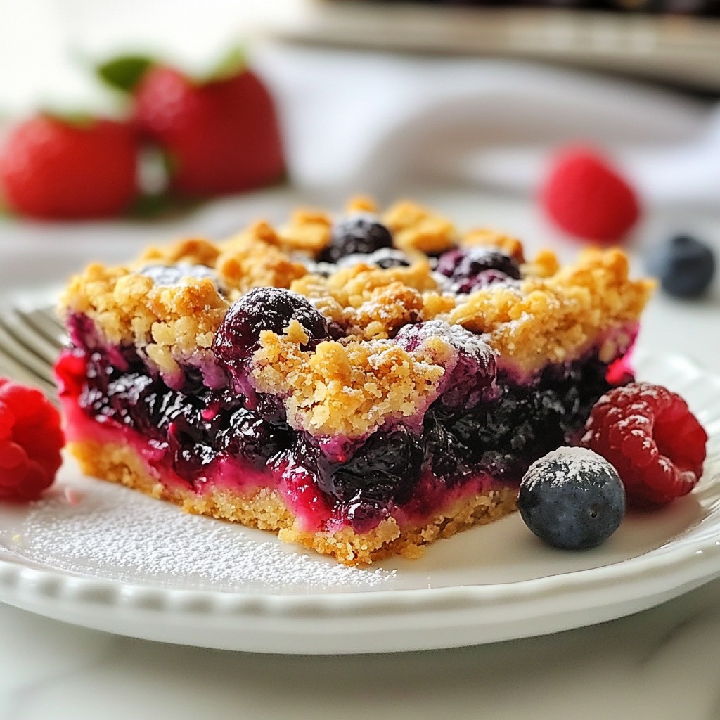 Double Berry Crumble Bars Simple and Tasty Treat