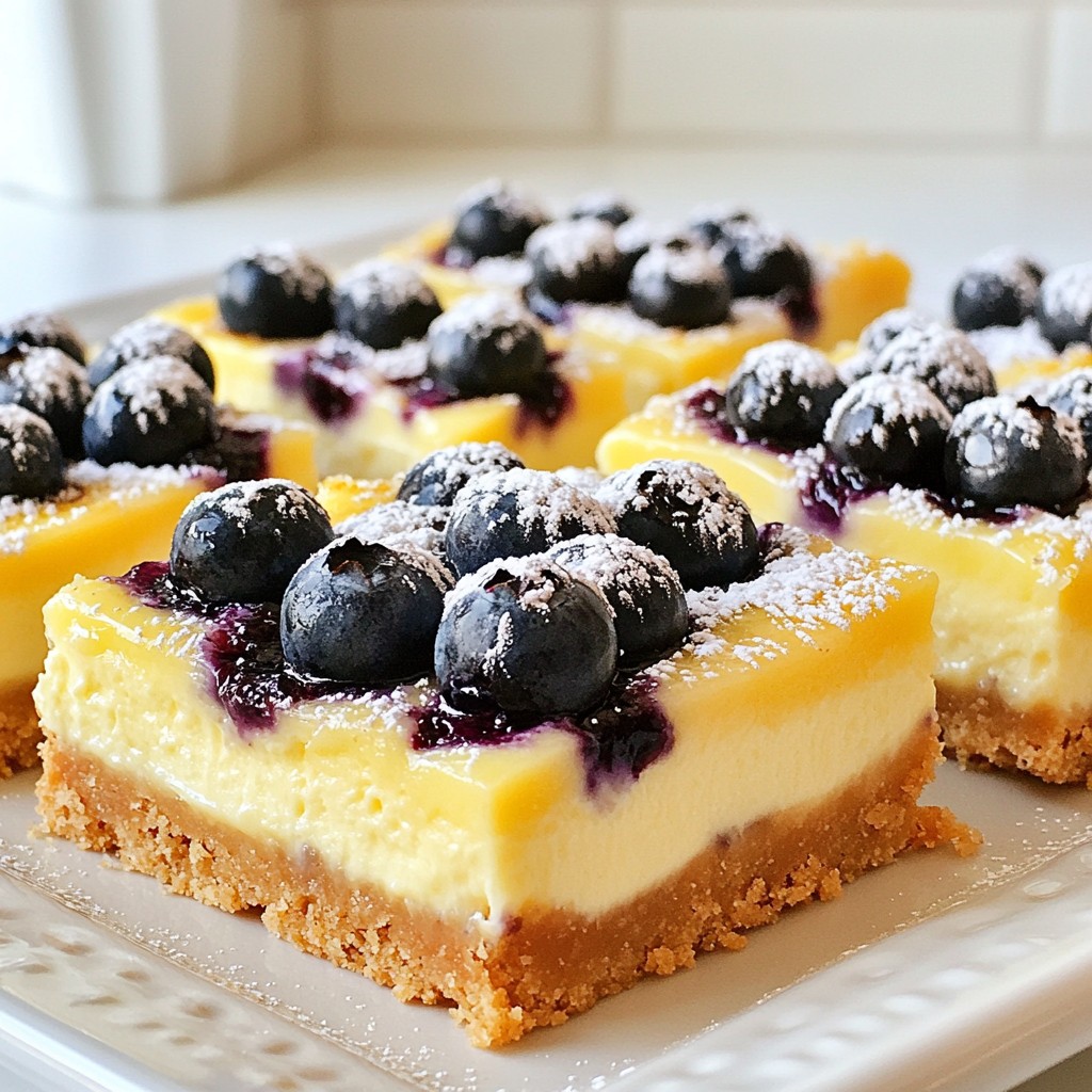 Blueberry Lemon Cheesecake Bars Delightful and Easy