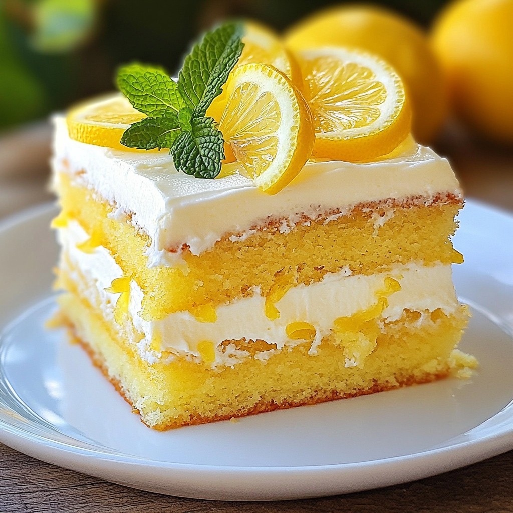 Buttery Copycat Olive Garden Lemon Cream Cake Delight