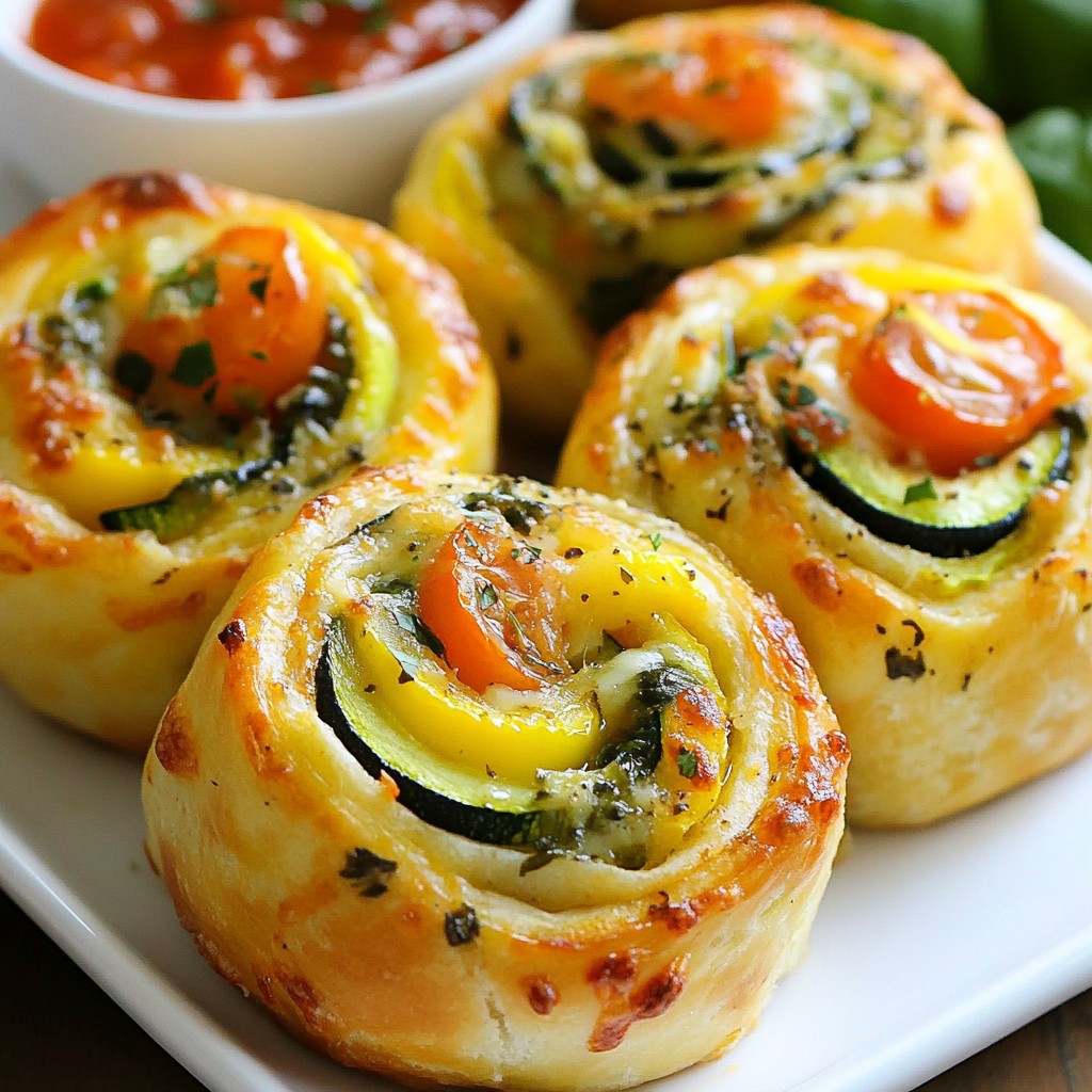Garden Veggie Pizza Rolls Tasty and Simple Snack