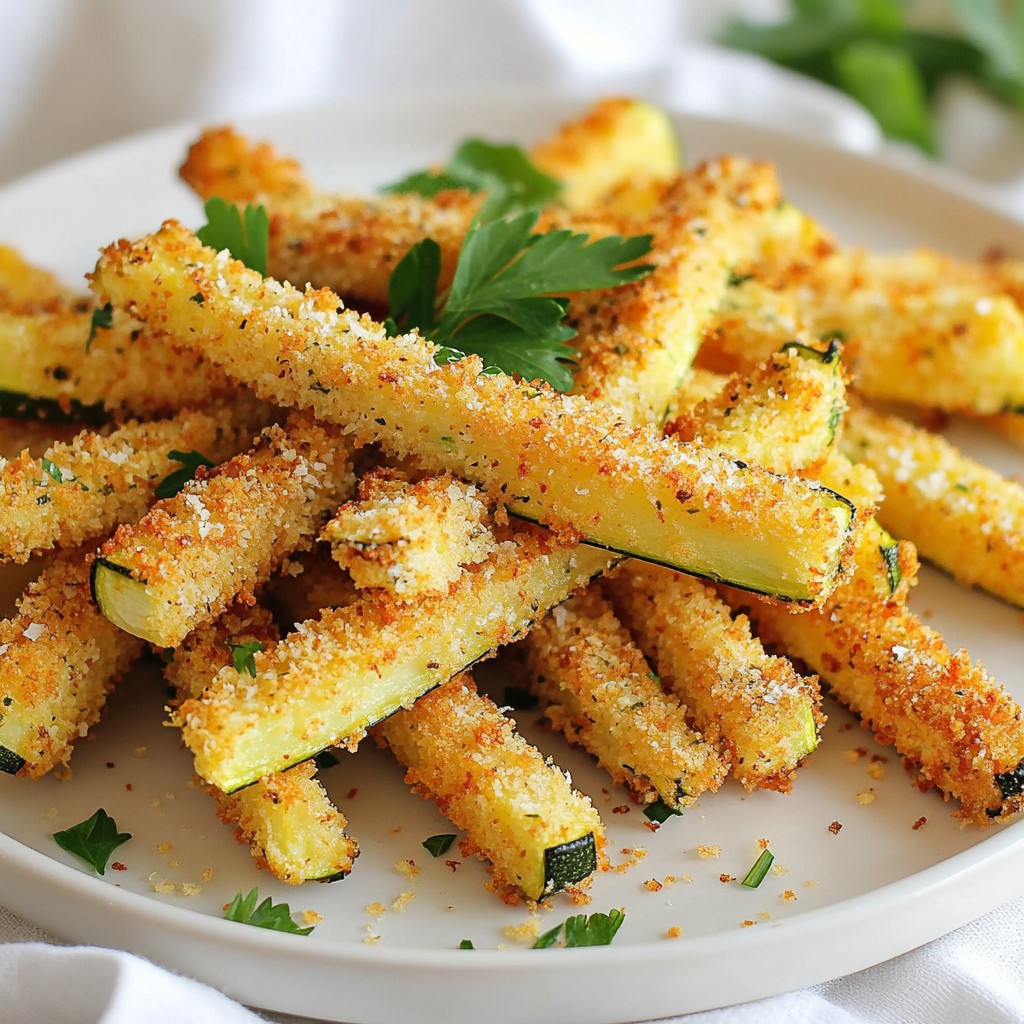 Baked Parmesan Zucchini Fries Crispy and Simple Snack