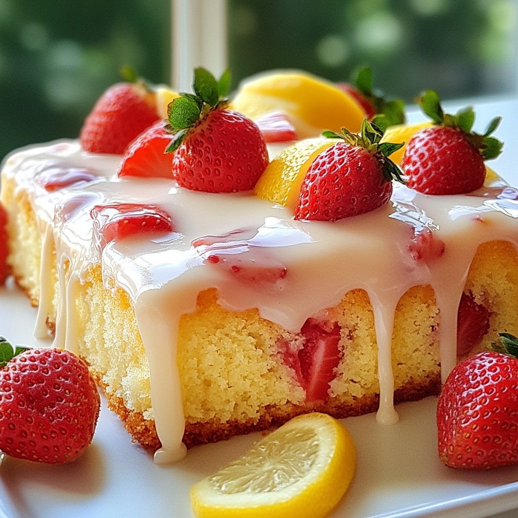 Strawberry Lemonade Sheet Cake Flavorful and Easy Treat
