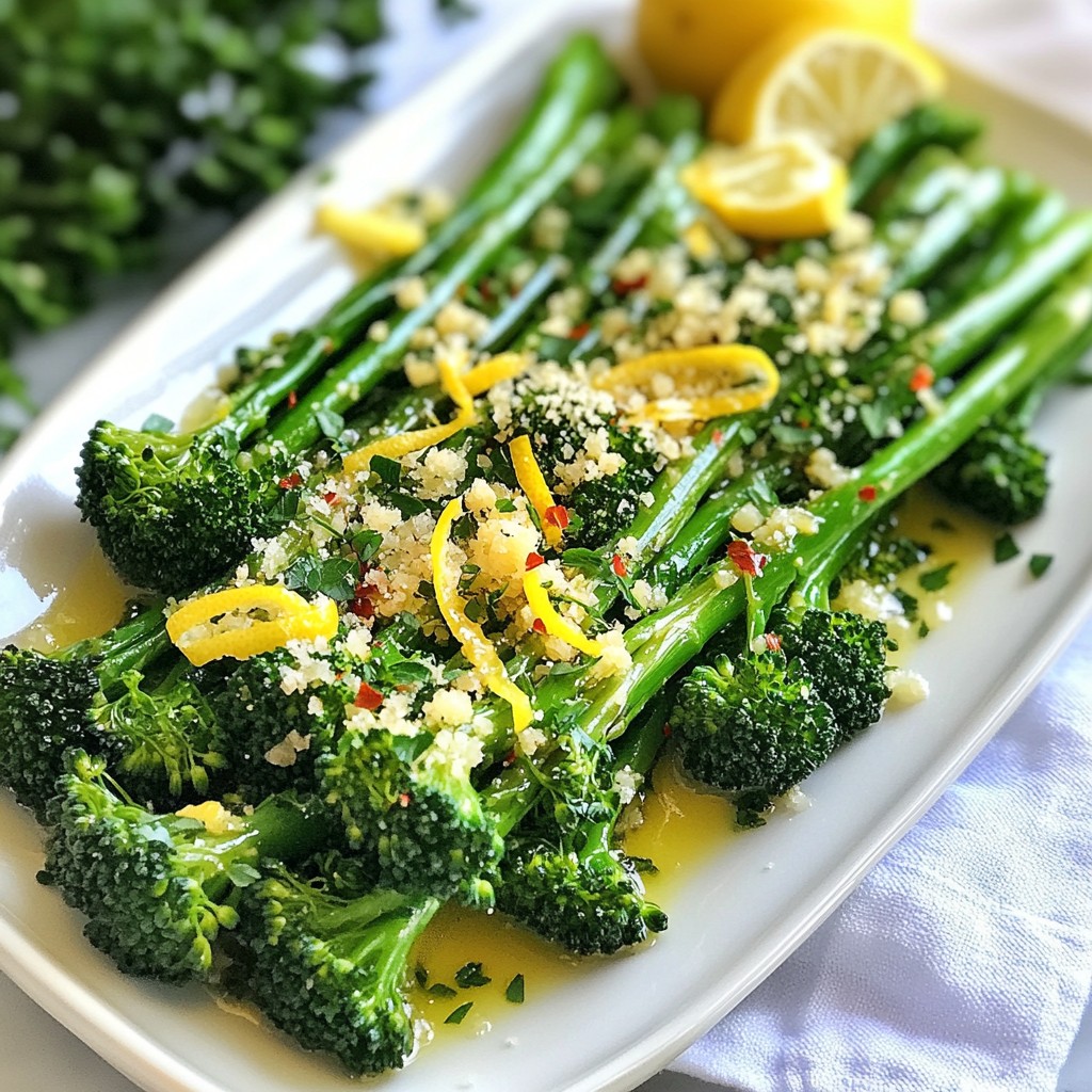 Zesty Lemon Garlic Broccolini Flavorful Side Dish