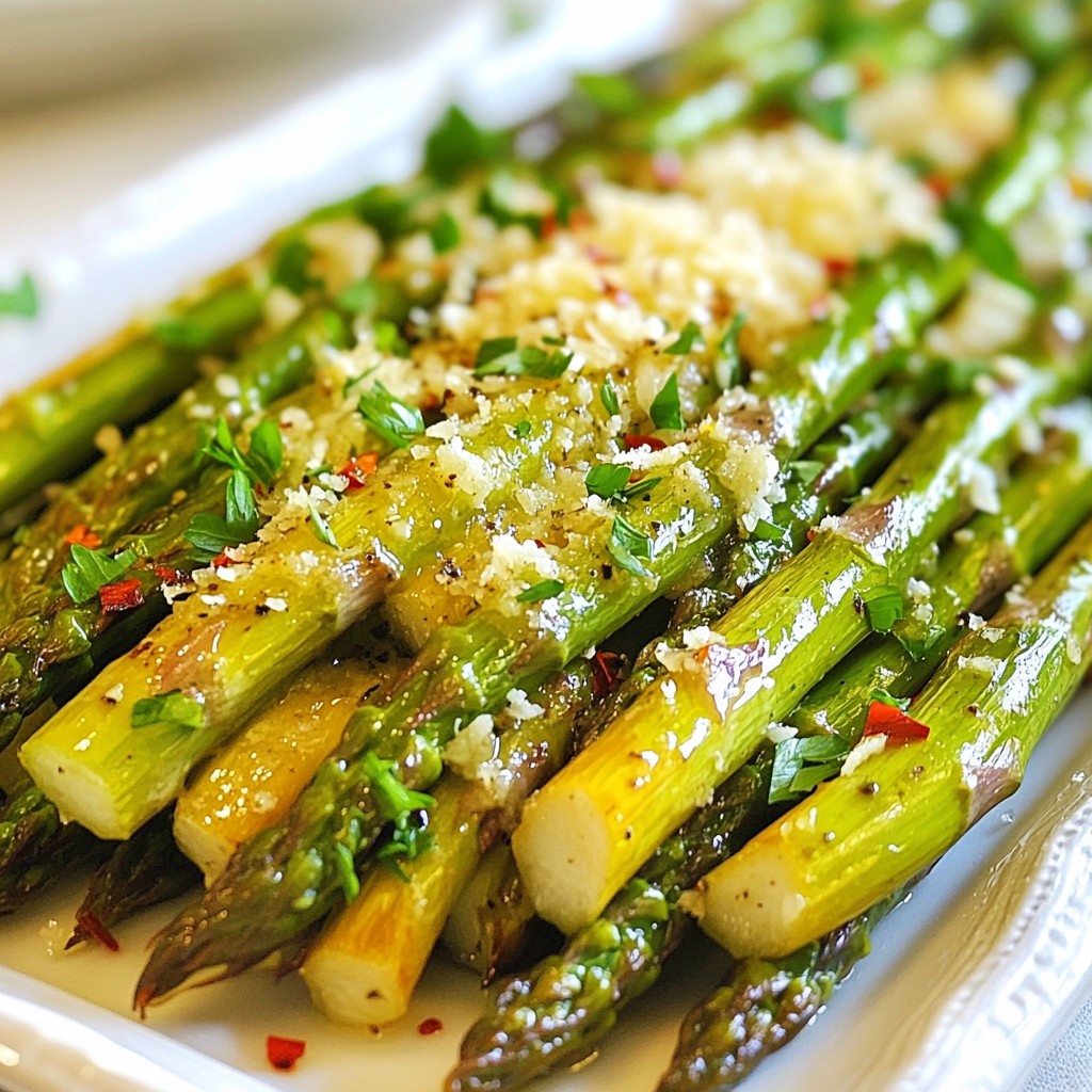 Garlic Parmesan Roasted Asparagus Tasty Side Dish