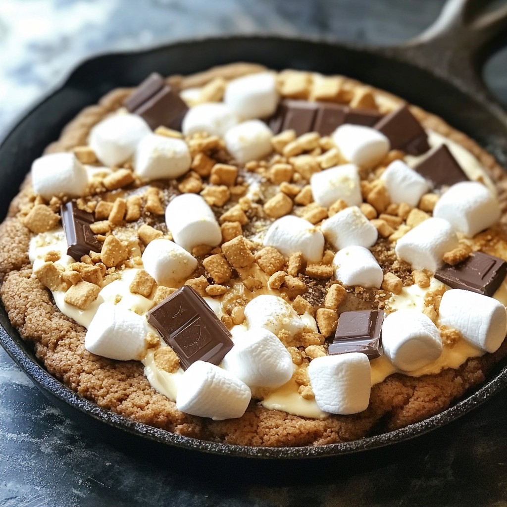 S’mores Cookie Skillet Warm and Chewy Delight