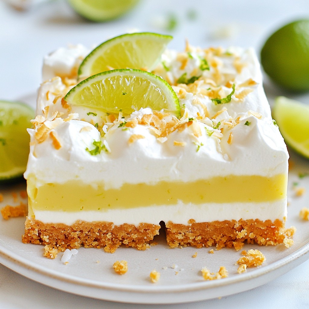 Key Lime Pie Icebox Bars Delightful Cool Treat