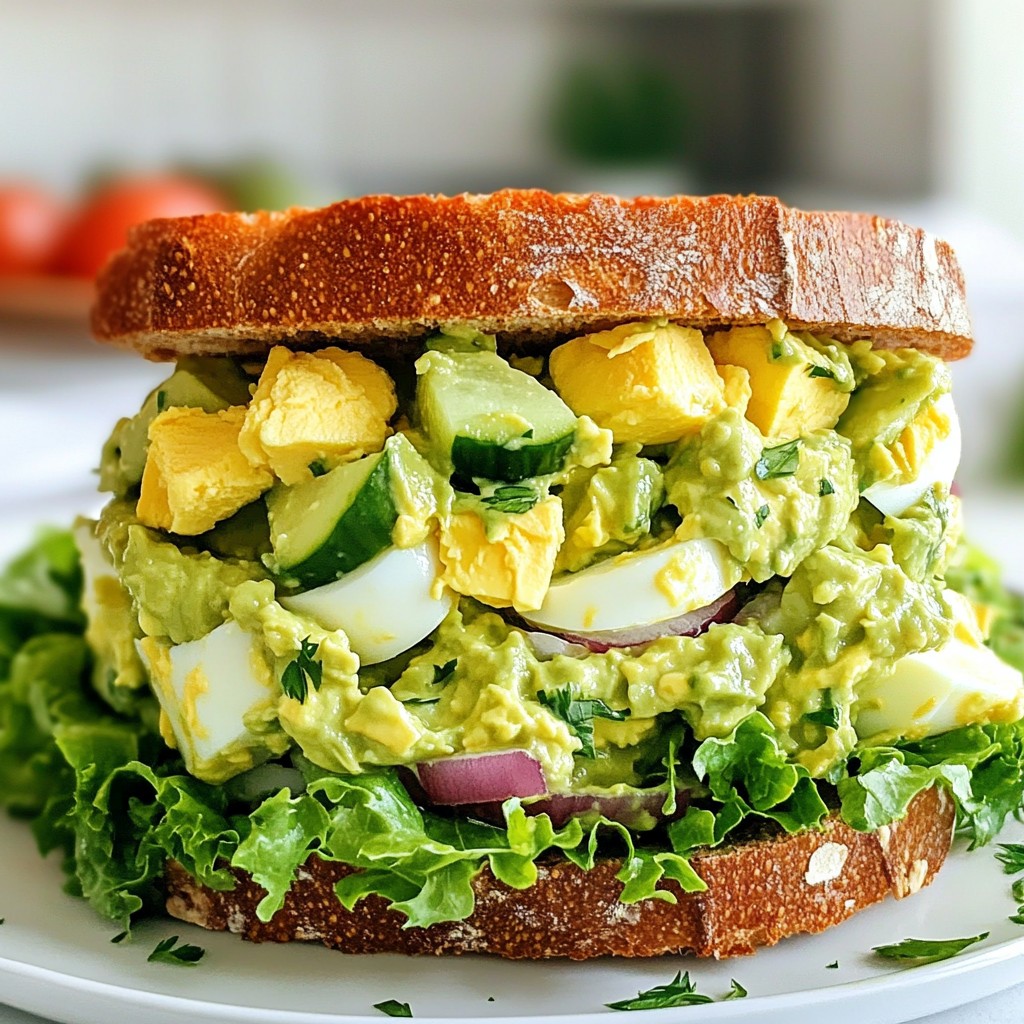 Savory Avocado Egg Salad Sandwiches for Lunch