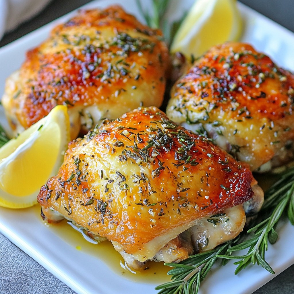 Garlic Herb Roasted Chicken Thighs Easy Dinner Delight
