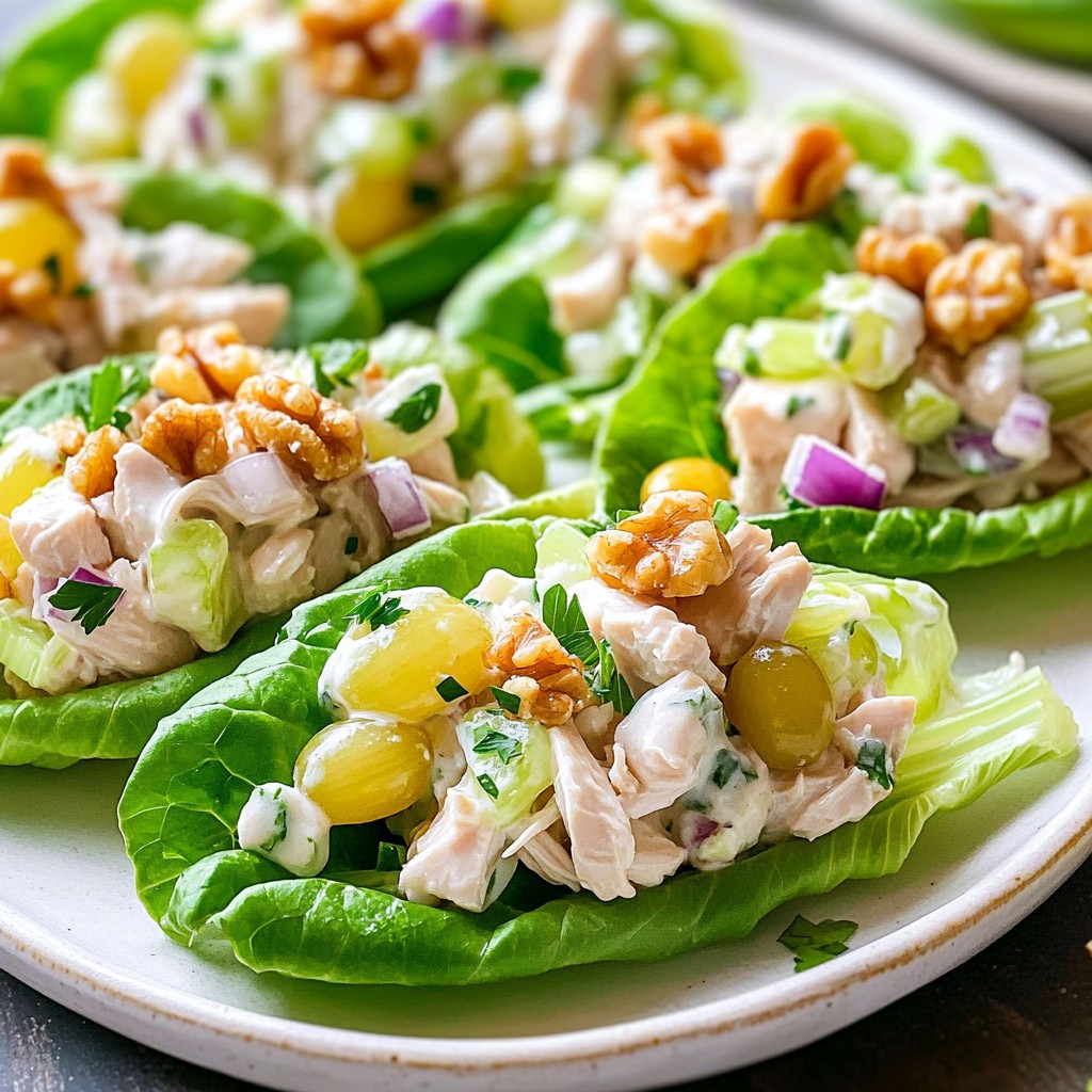 Greek Yogurt Chicken Salad Lettuce Wraps Delight