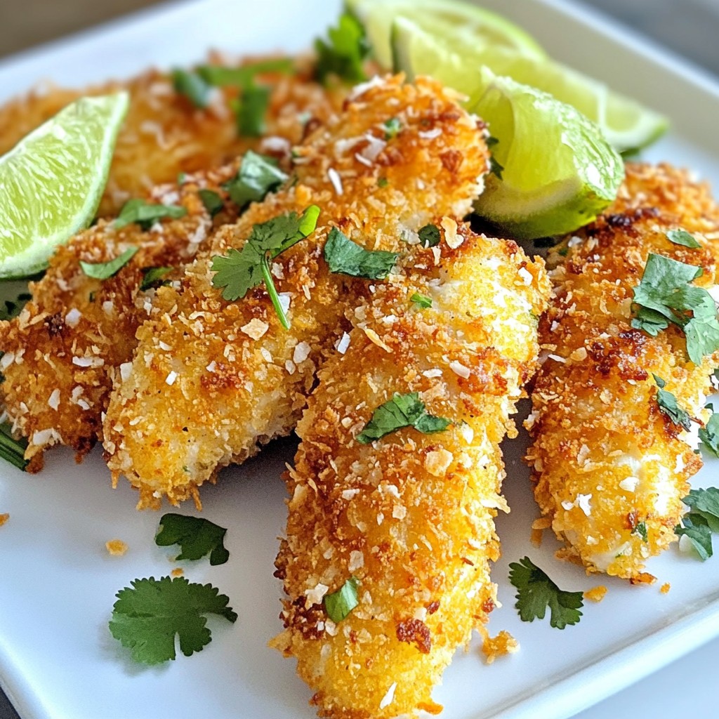 Coconut Lime Chicken Tenders Flavorful and Crisp Meal