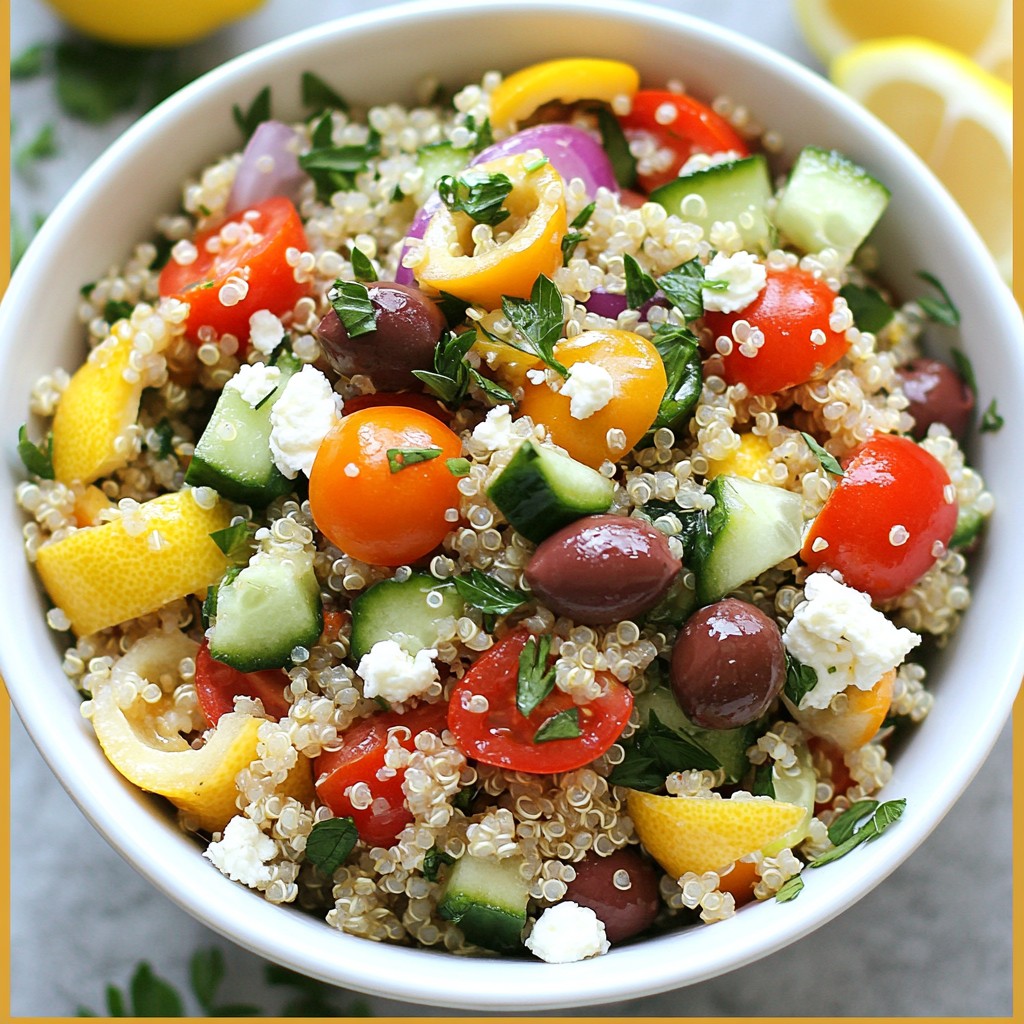 Mediterranean Quinoa Salad Fresh and Nourishing Dish