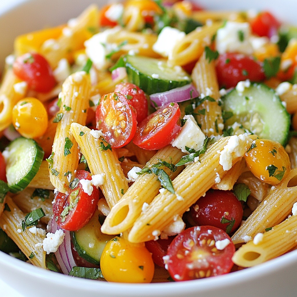 Greek Pasta Salad Refreshing and Flavorful Dish