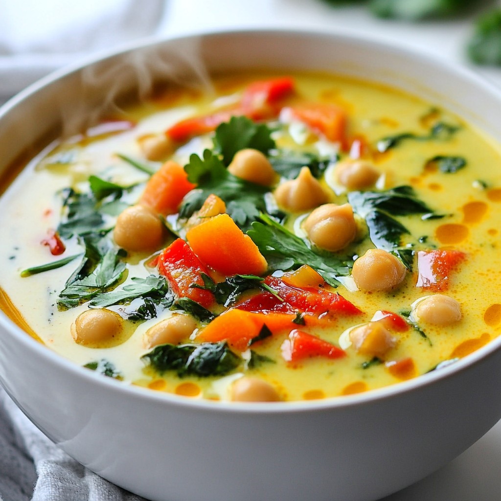 Coconut Curry Chickpea Soup Hearty and Flavorful Dish