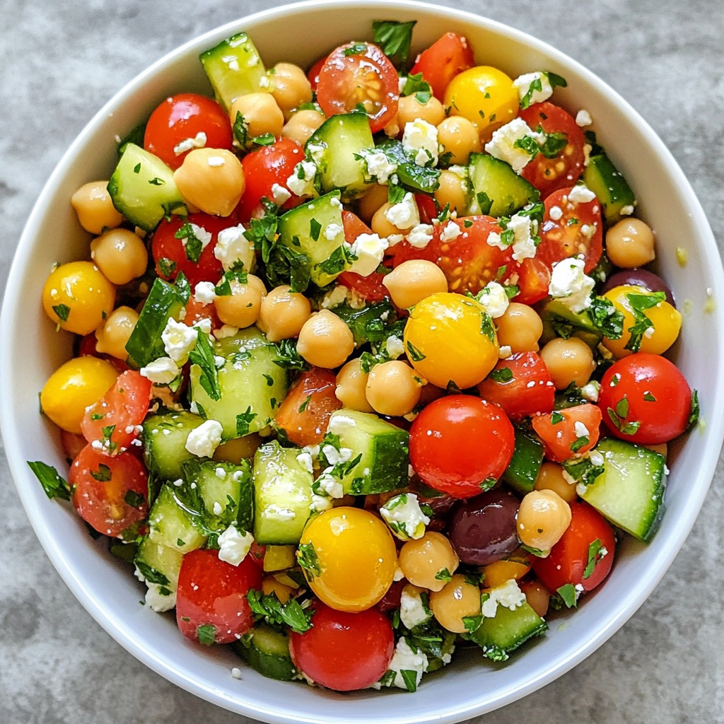 Mediterranean Chickpea Salad Fresh and Flavorful Dish