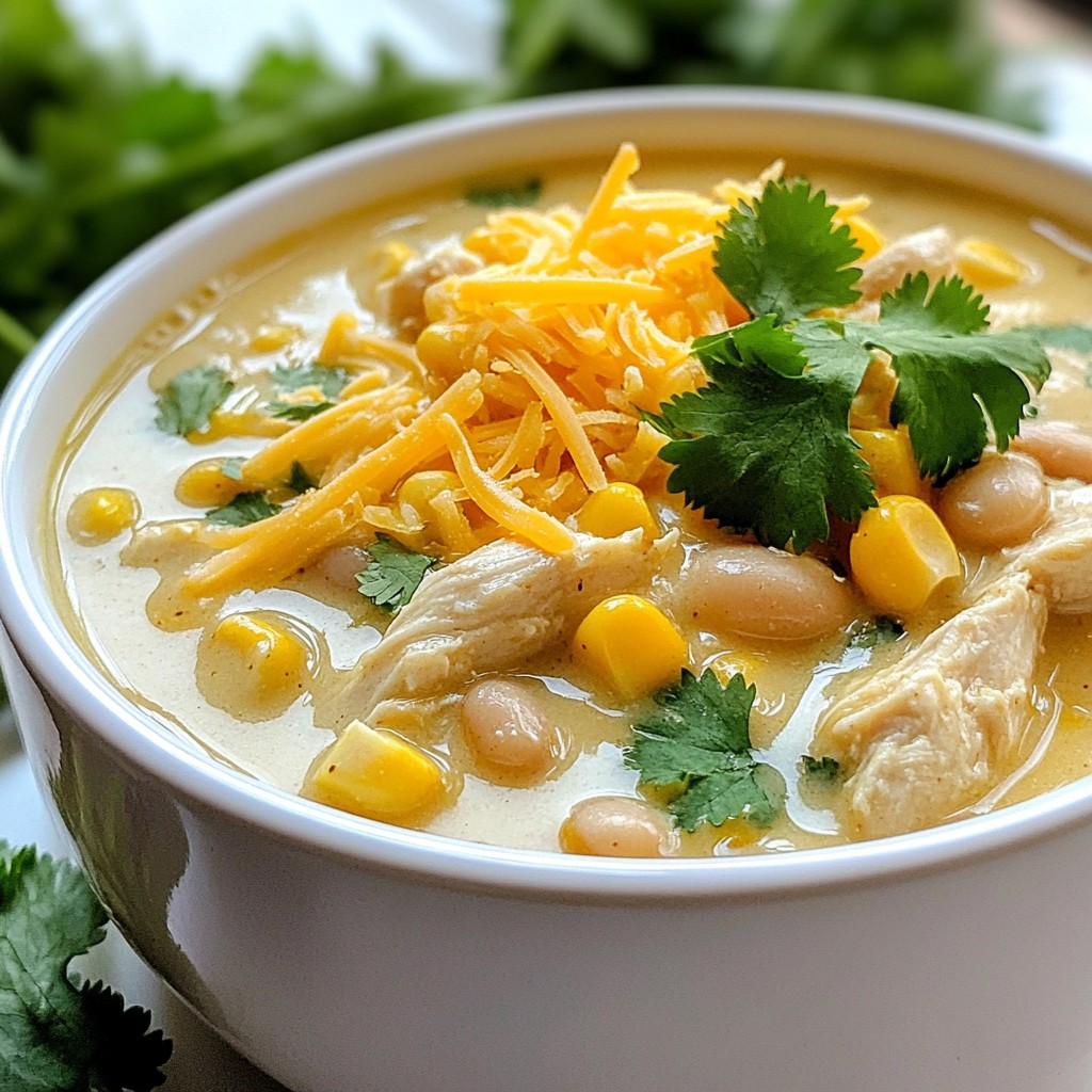 Creamy White Chicken Chili Savory and Hearty Meal