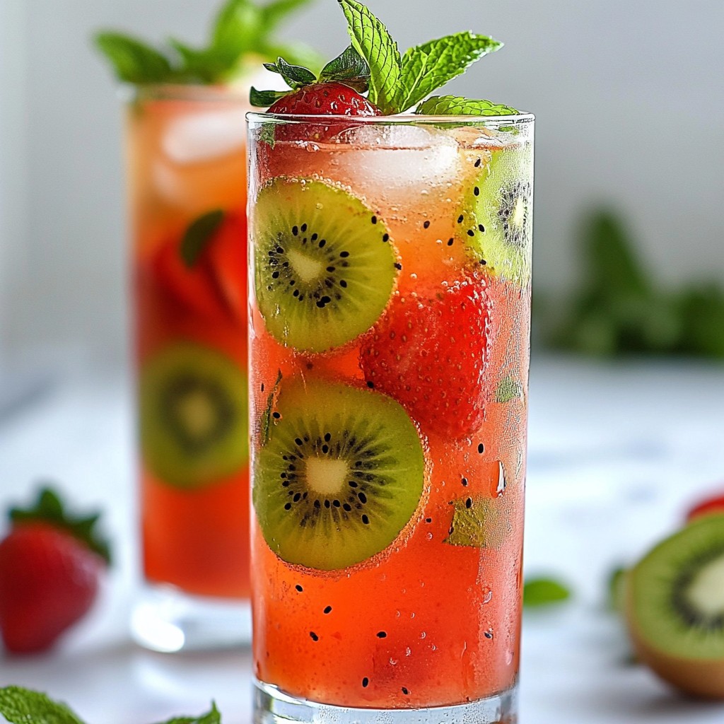 Strawberry Kiwi Agua Fresca Refreshing Summer Drink