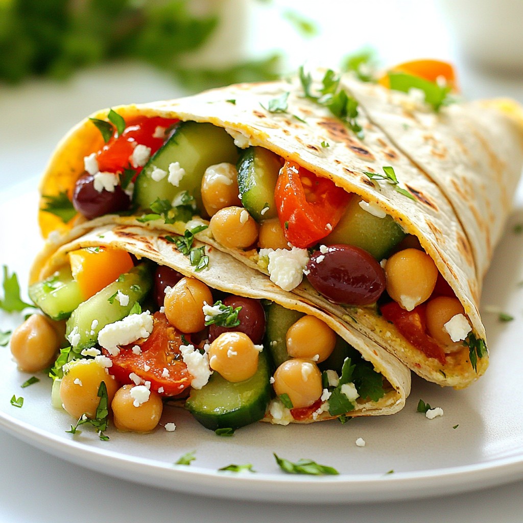 Mediterranean Chickpea Wraps Tasty and Healthy Option