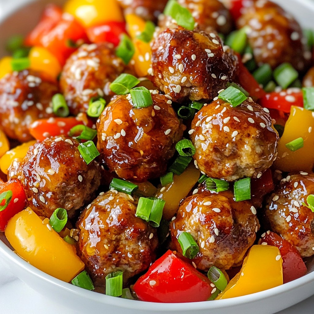 Honey Garlic Meatball Skillet Savory Dinner Delight