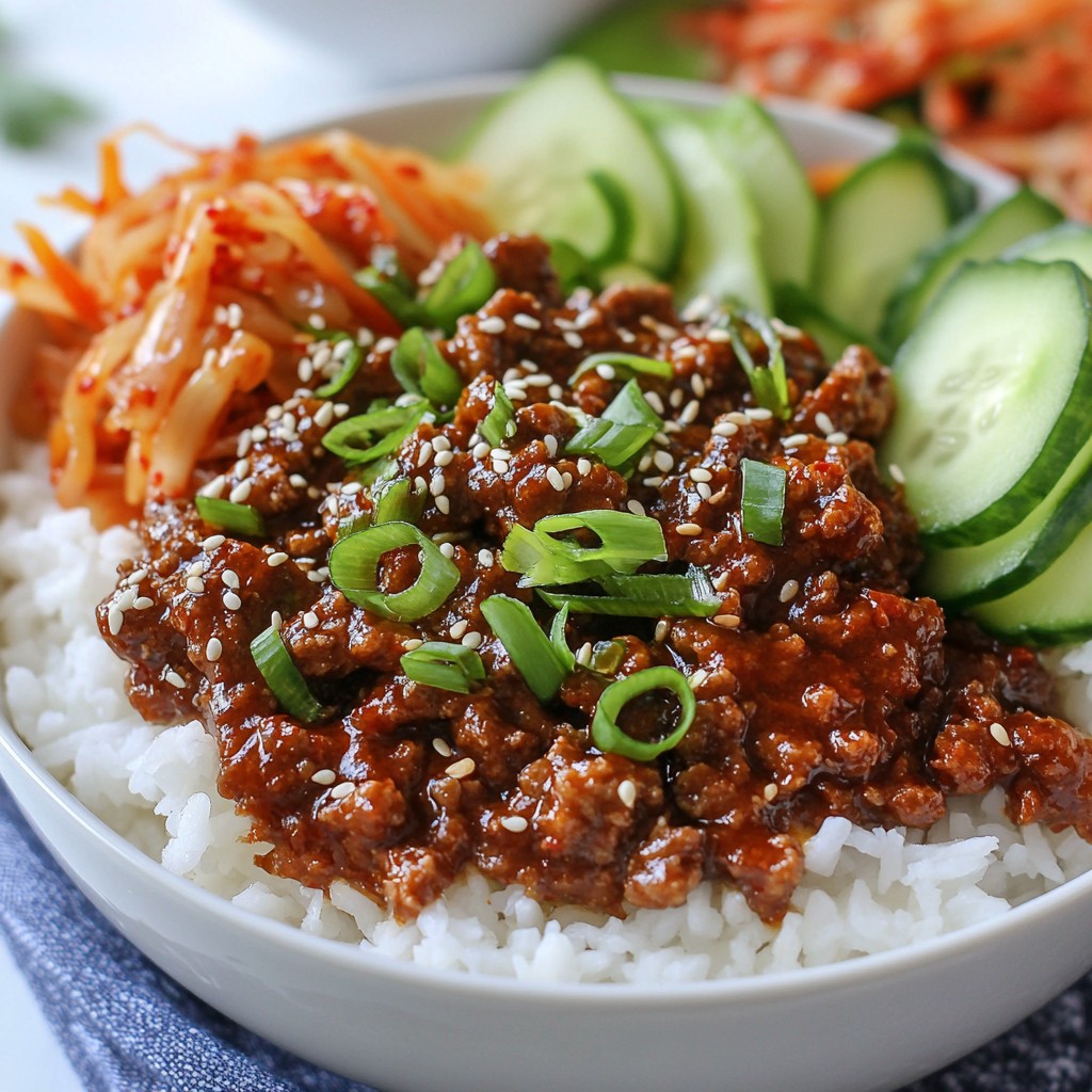 Spicy Korean Beef Bowls Quick and Flavorful Delight