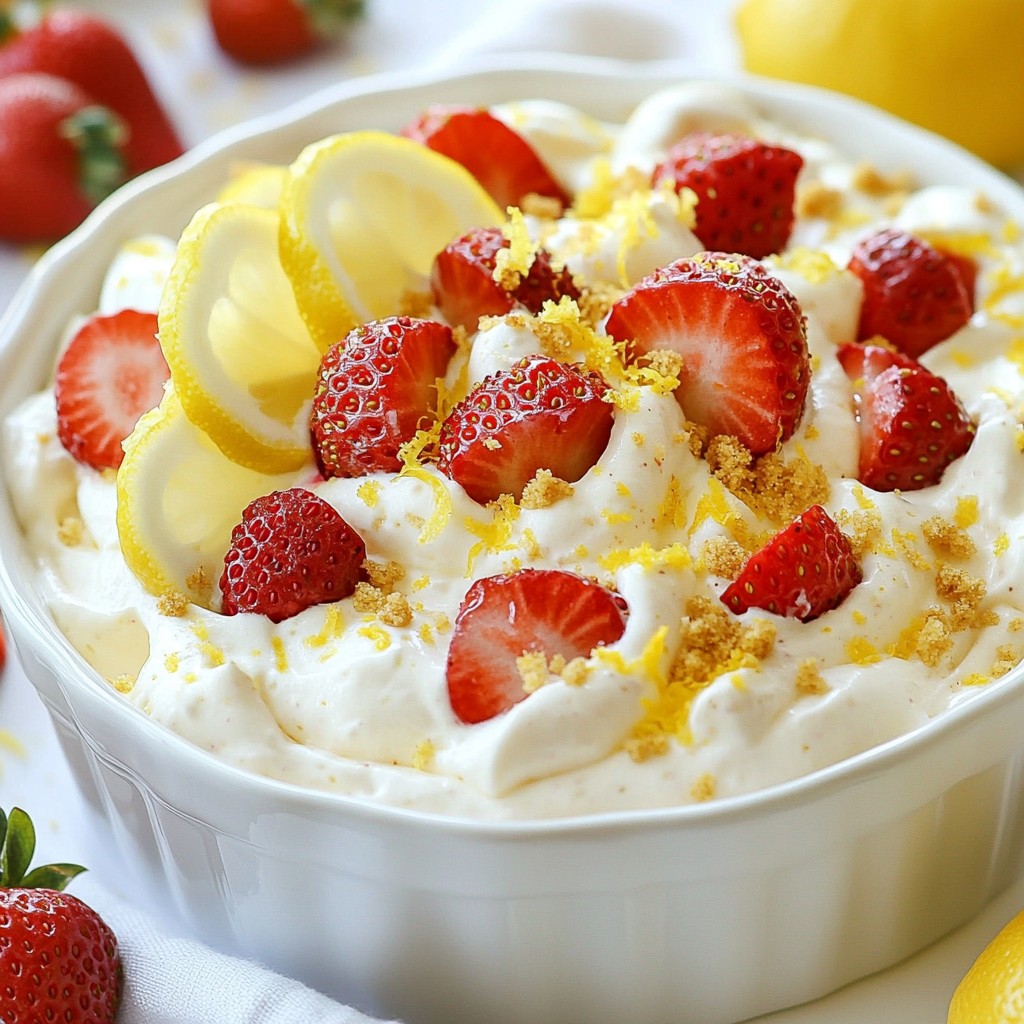 Strawberry Lemon Cheesecake Dip Easy and Flavorful Treat
